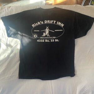 “Rick’s Drift Inn” Local Billiard Short Sleeve Black T-Shirt From Omaha Nebraska